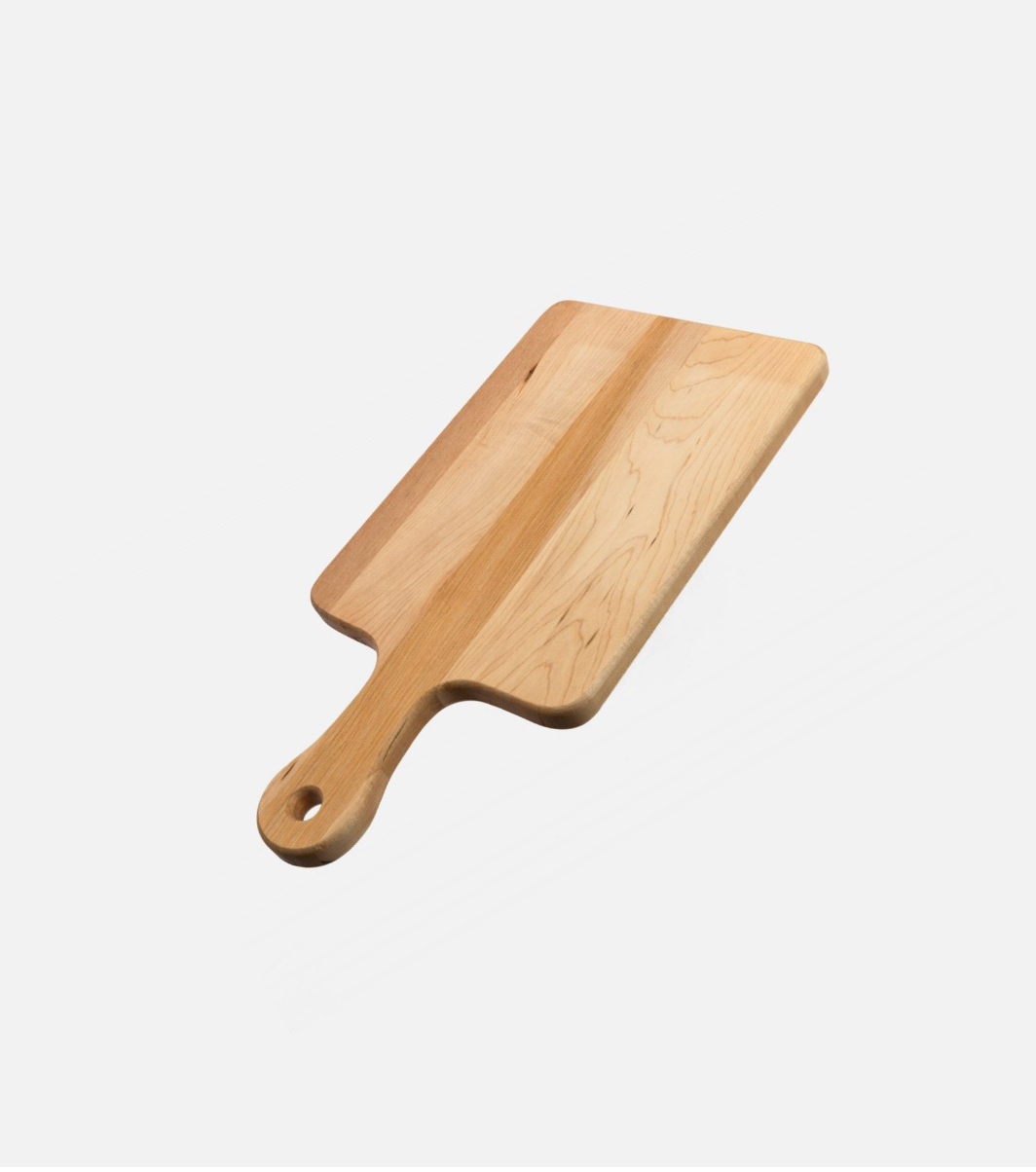 Handled maple cutting board, edge grain, 8 x 16 x 0.75 in