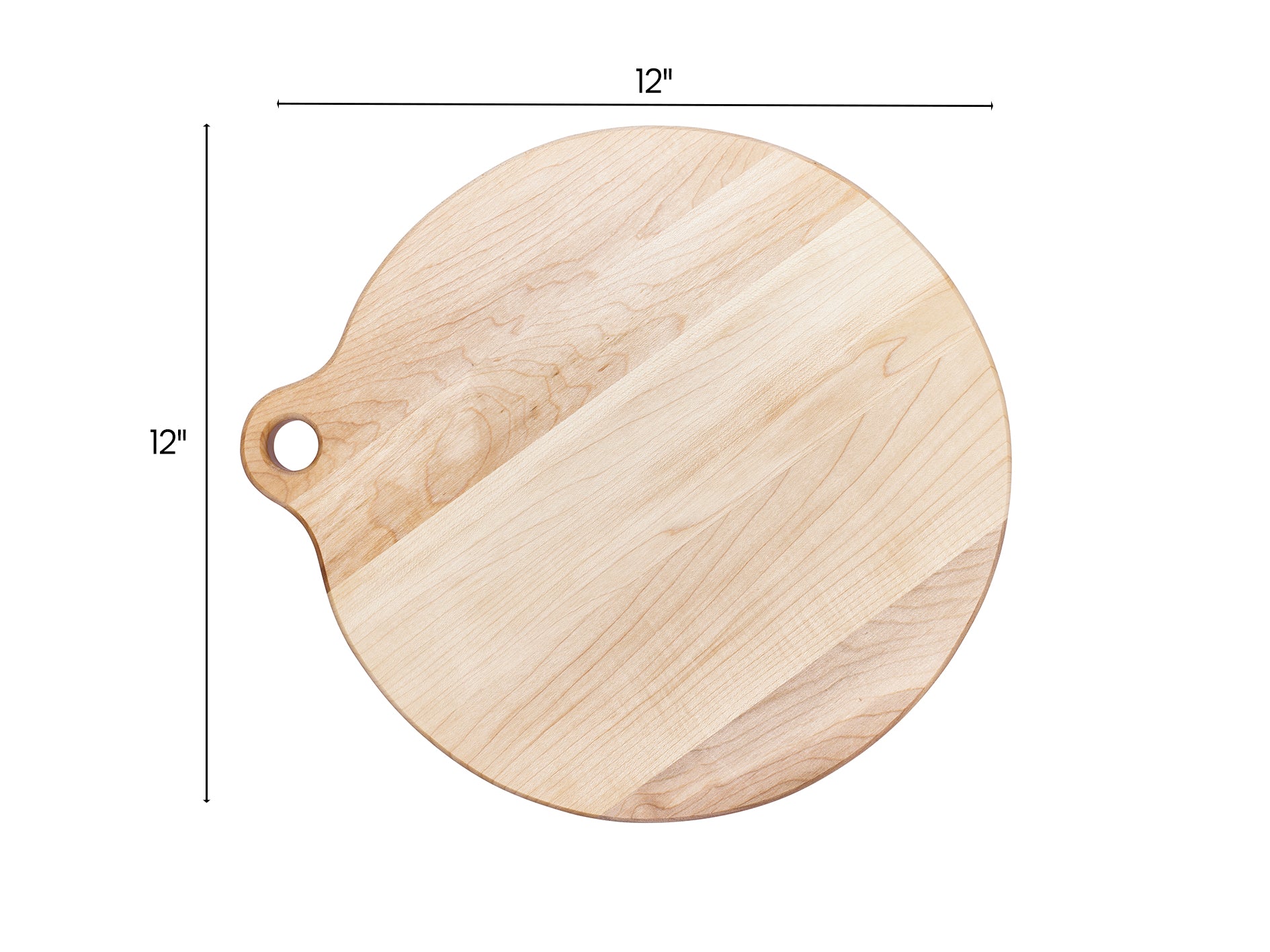 Maple pizza board, edge grain, 8 x 12 x 0.75 in.
