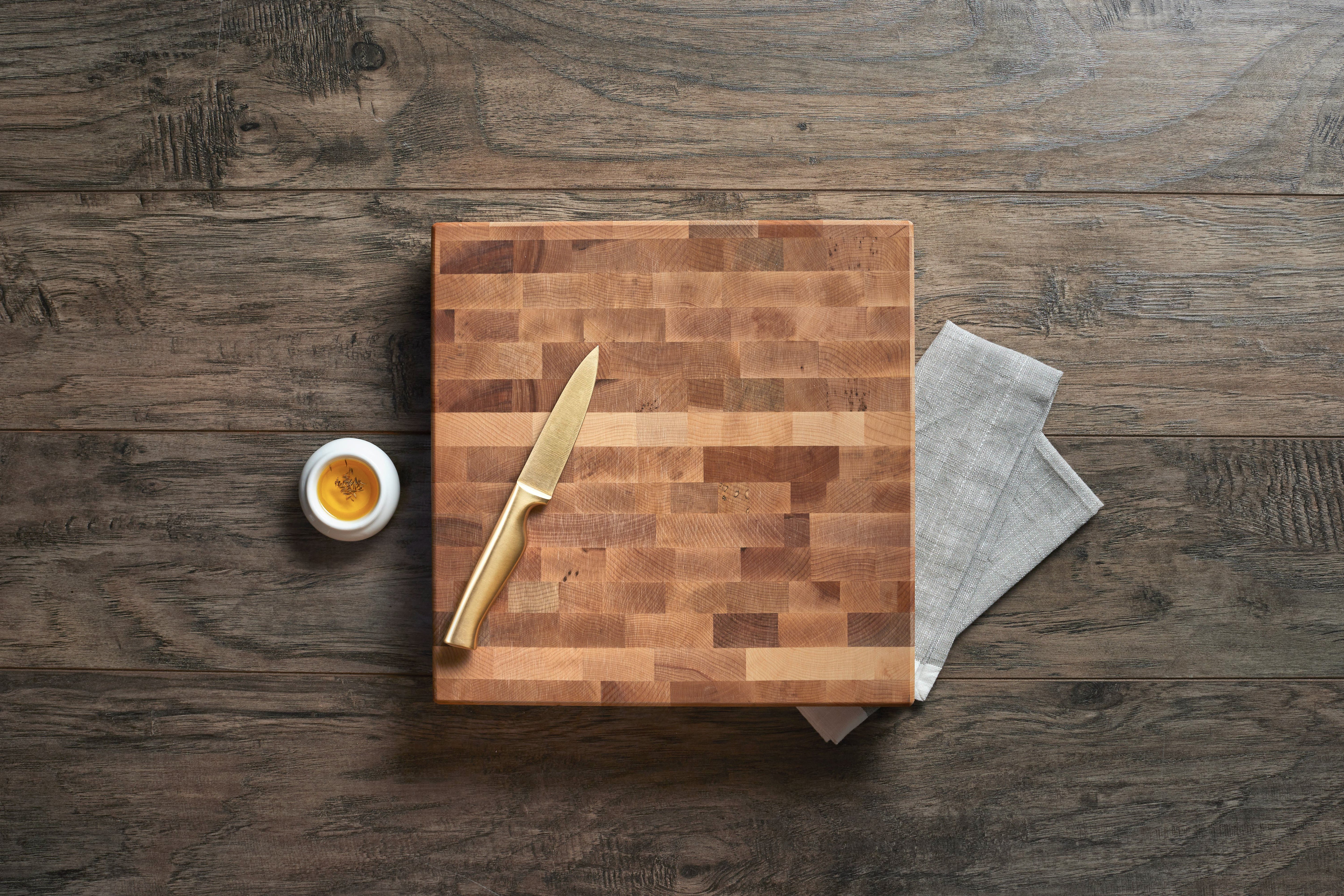 Bloc de boucher en érable, grain debout, 12 x 12 x 2 po