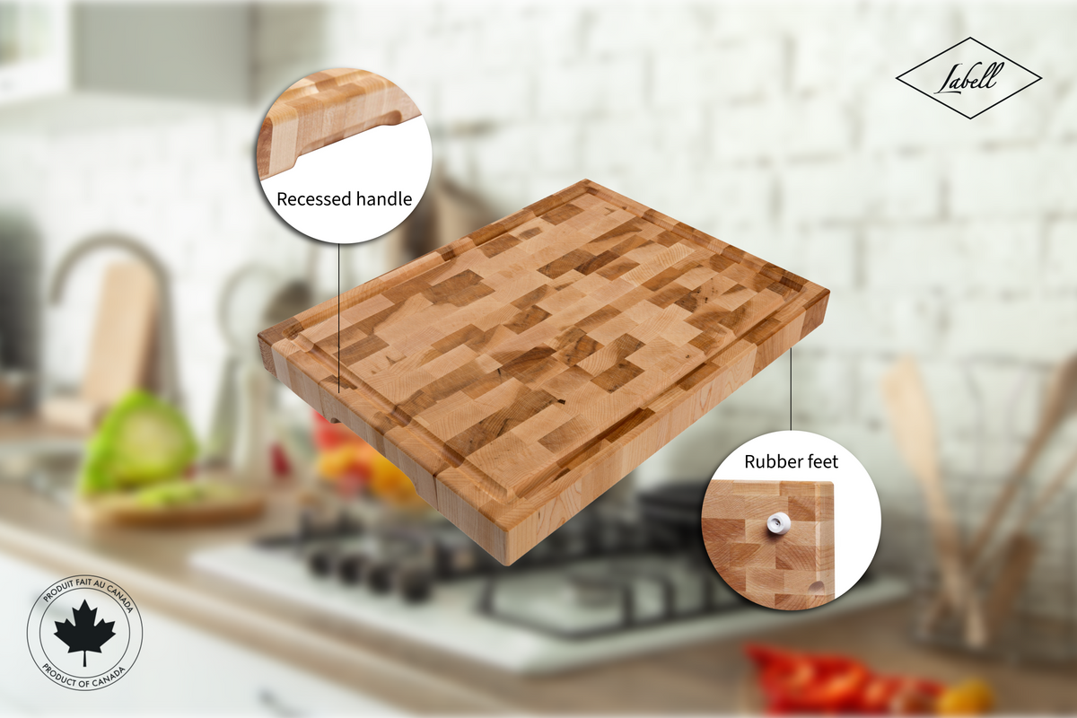 Bloc de boucher en érable, grain debout, 11.75 x 15.75 x 1.5 po