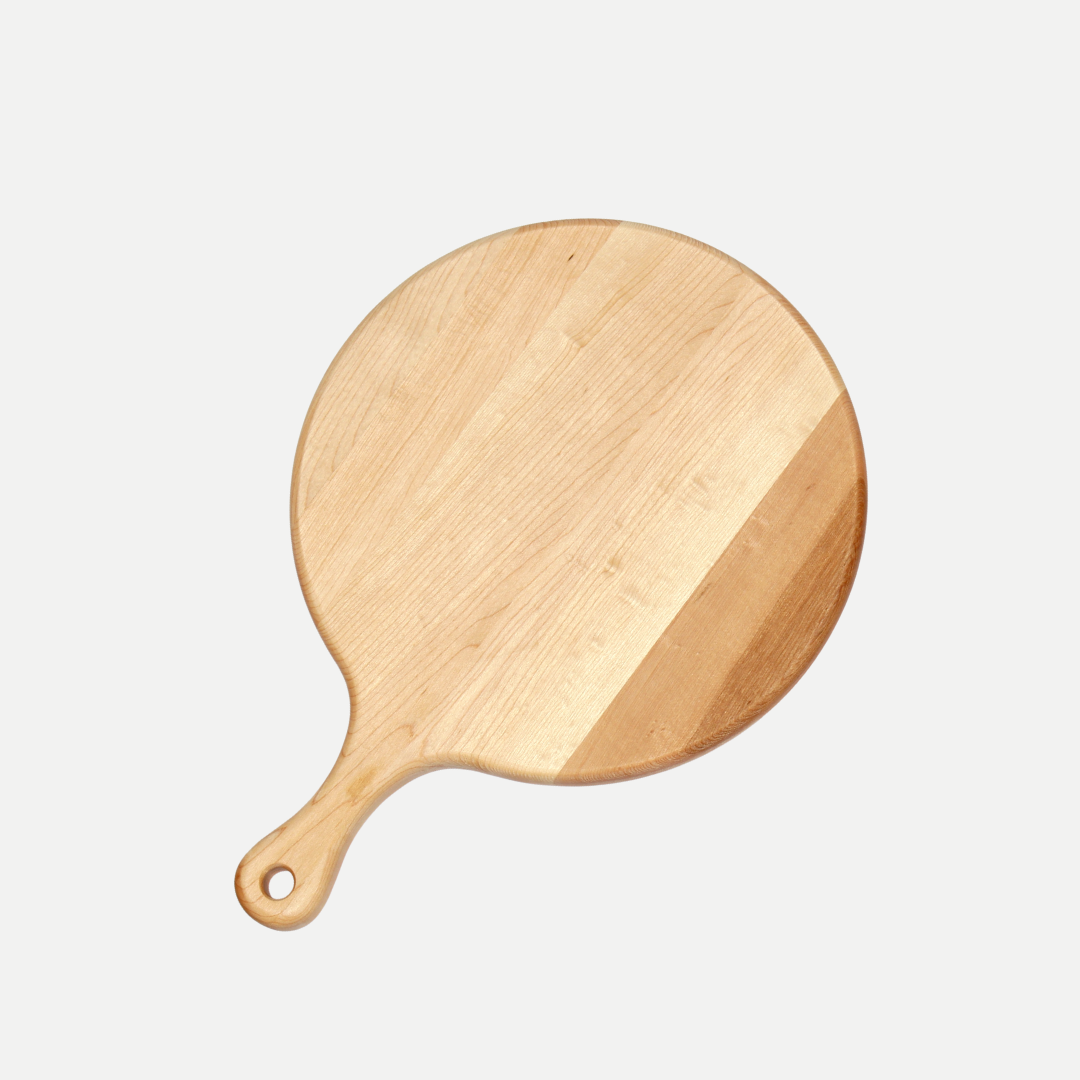 Maple cutting board with handle, edge grain, 12 x 17 x 0.75 in.