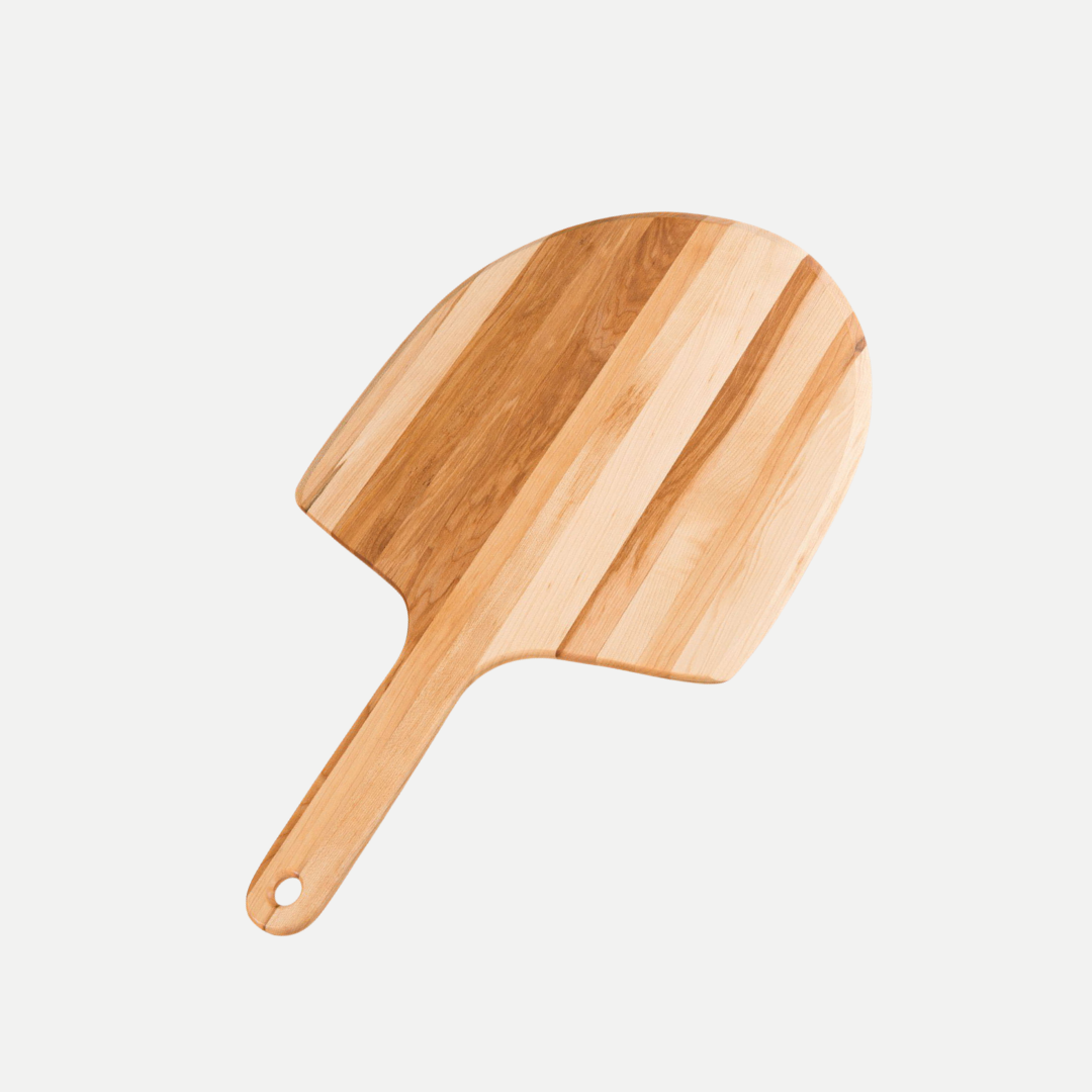 Maple pizza peel, edge grain, 3" dia. x 21" x 0.375"