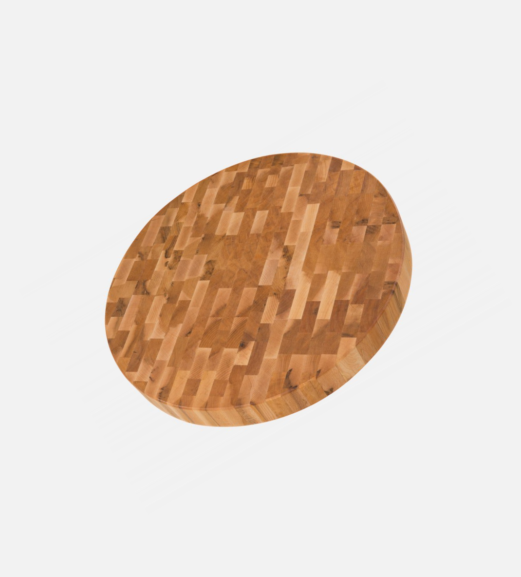 Bloc de boucher rond en érable, grain debout, 18 po x 2 po