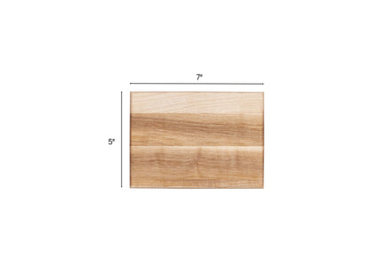 Maple Cutting Board, Edge Grain, 5 x 7 x 0.75 in