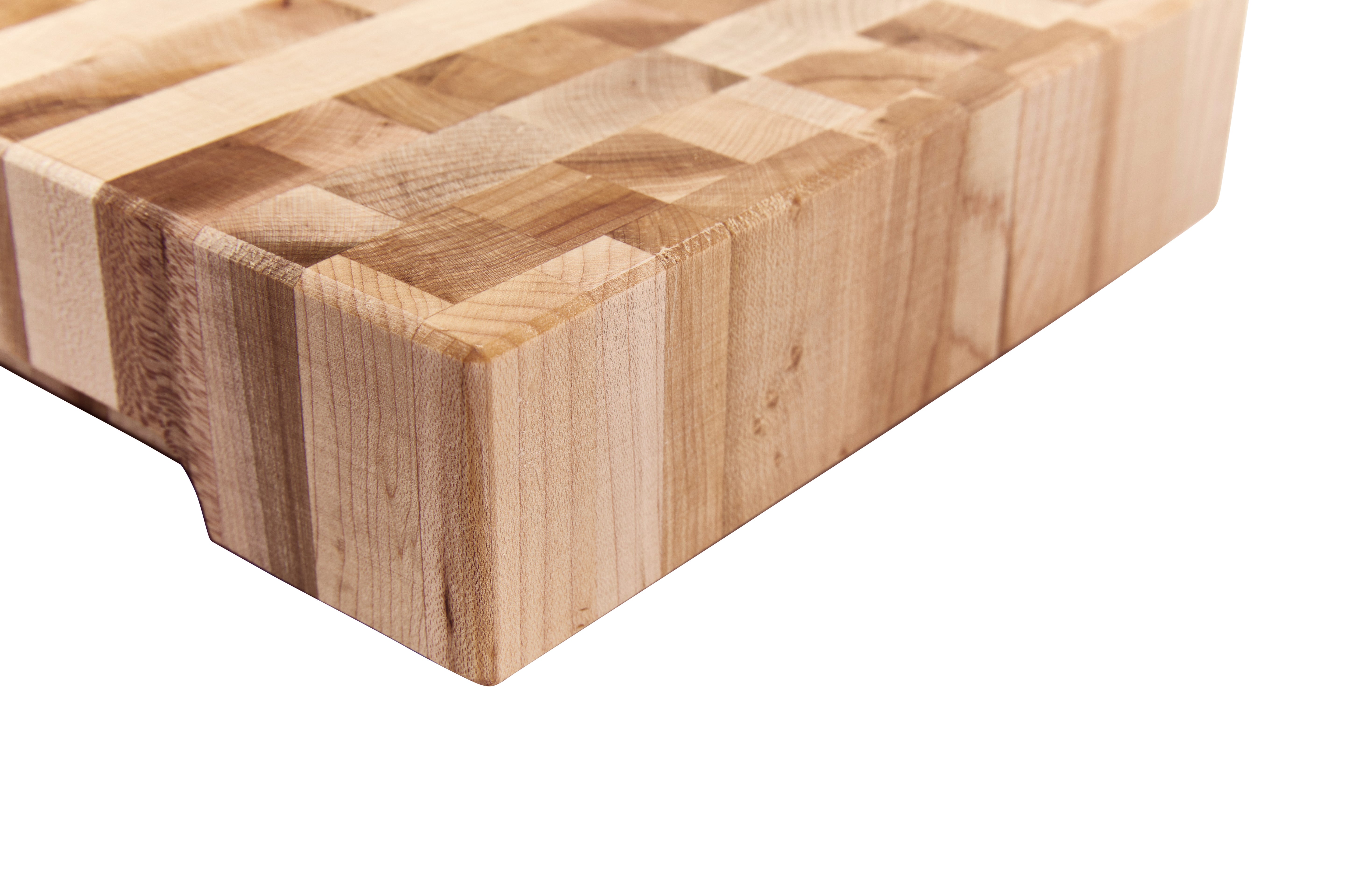 Bloc de boucher en érable, grain debout, 8 x 8 x 2 po