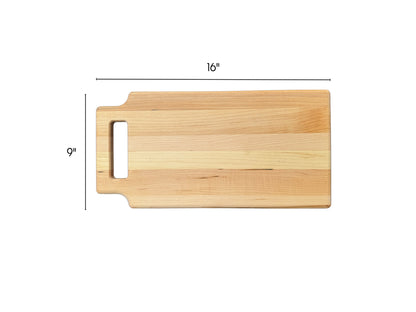 Maple cutting board, 9 x 16 x 0.625 in.