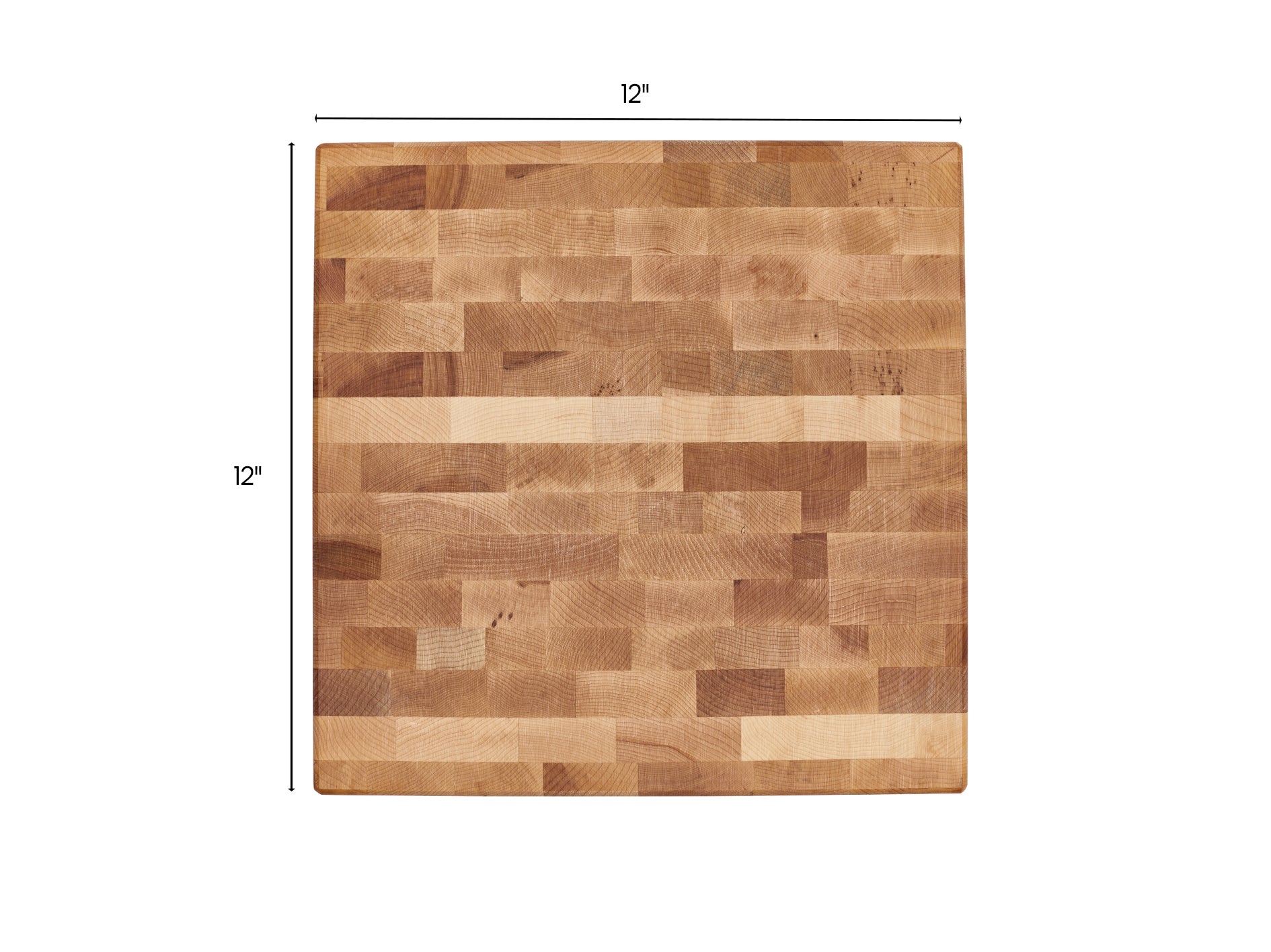 Bloc de boucher en érable, grain debout, 12 x 12 x 2 po