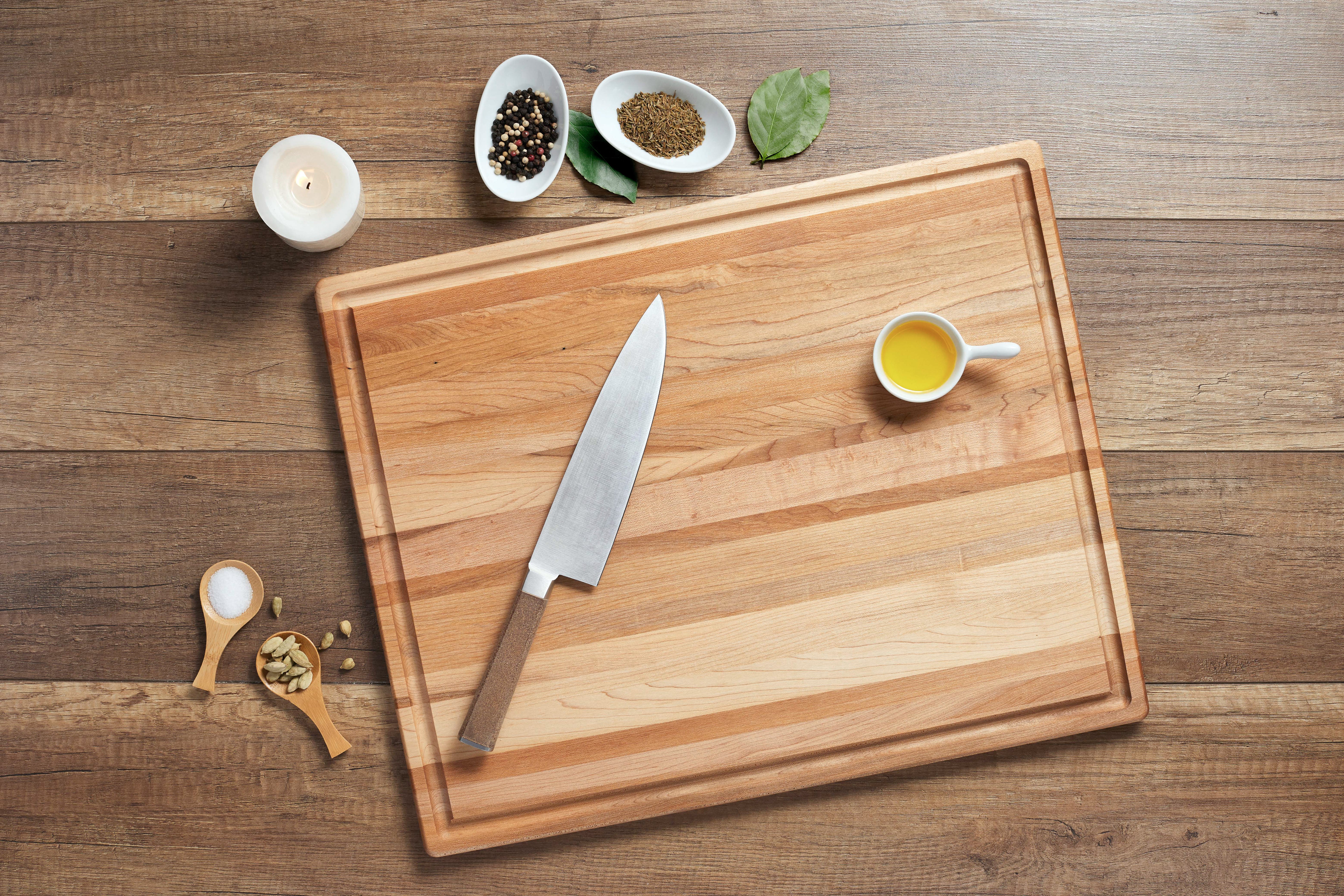 Maple cutting board, 14 x 20 x 0.75 in