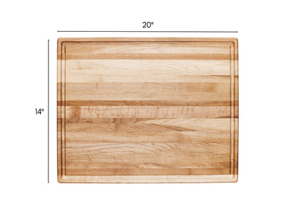 Maple cutting board, 14 x 20 x 0.75 in