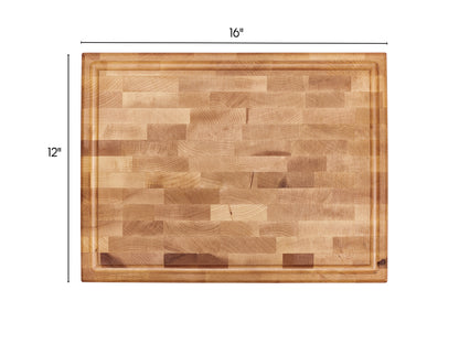 Bloc de boucher en érable, grain debout, 12 x 16 x 1.25 po
