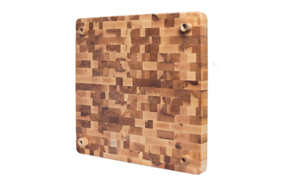 Maple butcher block, end grain, 16 x 16 x 1.5 in.
