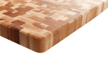 Maple butcher block, end grain, 16 x 16 x 1.5 in.
