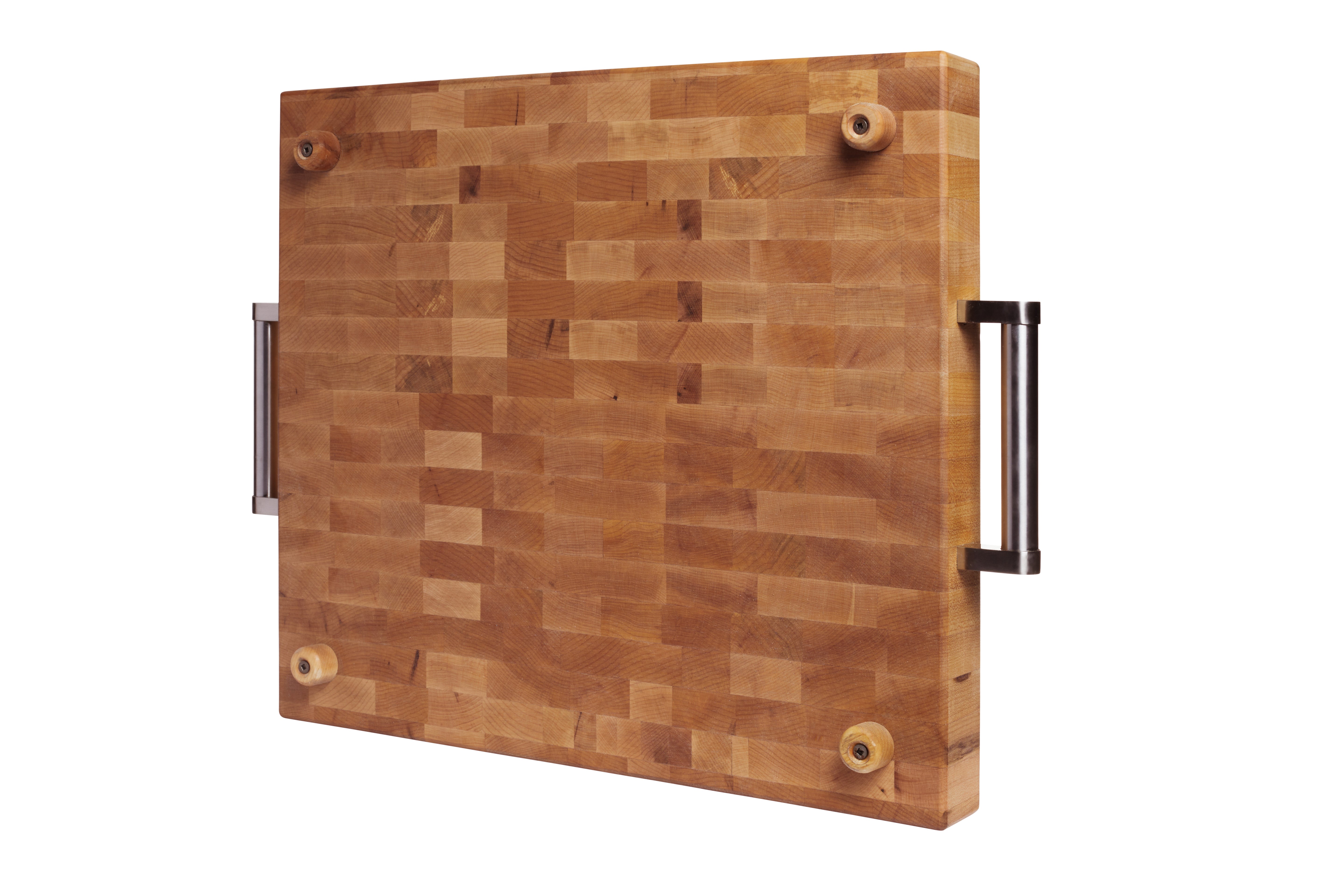 Bloc de boucher en érable, grain debout, 16 x 18 x 2 po, avec poignée